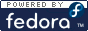 88x31 button, Text: Powered by Fedora